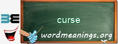 WordMeaning blackboard for curse